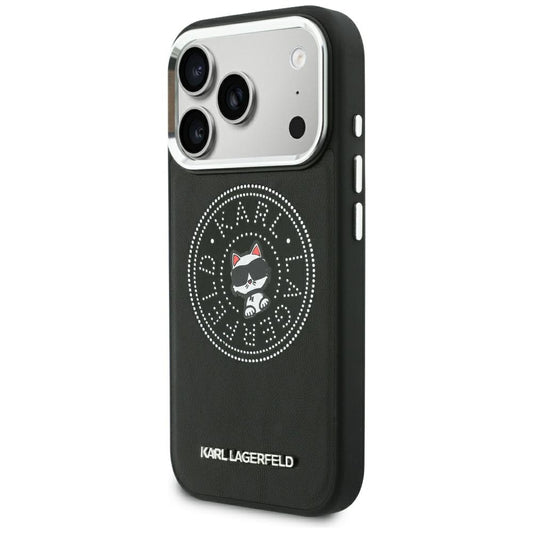 MagSafe-hoes voor Apple iPhone 18 Pro / 17 Pro, Karl Lagerfeld, Point and Choupette Sketch, Zwart