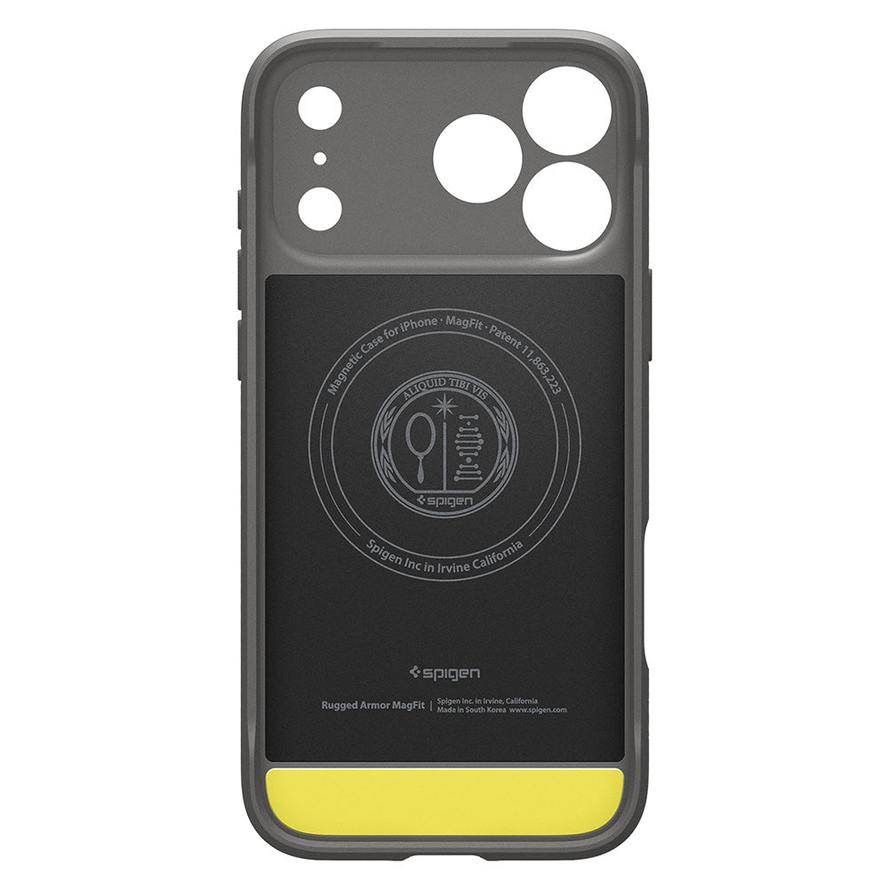MagSafe-hoesje voor Apple iPhone 18 Pro / 17 Pro, Spigen, Rugged Armor, Grijs ACS12148