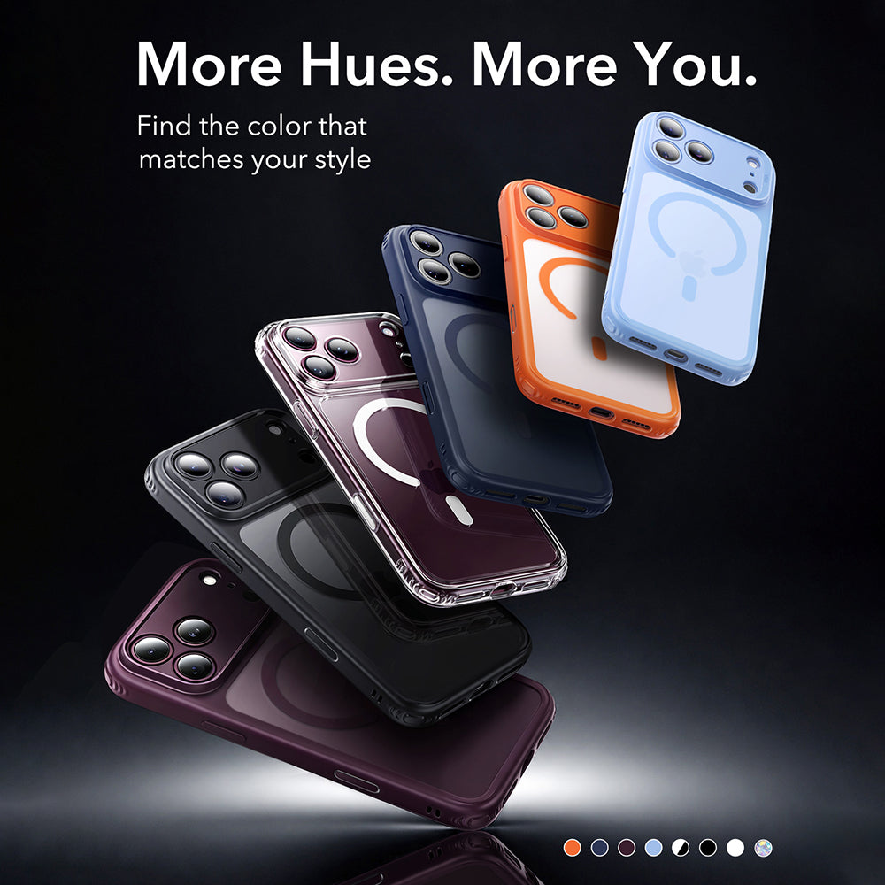 MagSafe-hoesje voor Apple iPhone 18 Pro, ESR, Classic Hybrid, Zwart Transparant
