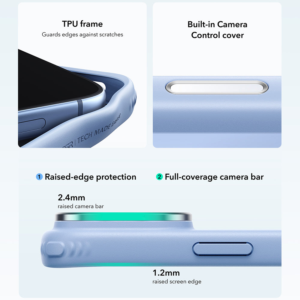MagSafe-hoesje voor Apple iPhone 18 Pro Max / 17 Pro Max, ESR, Classic Hybrid Kickstand, Satin blauw