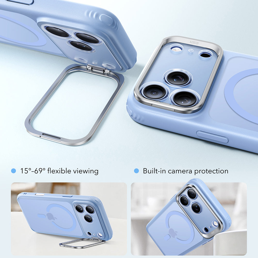 MagSafe-hoesje voor Apple iPhone 18 Pro Max / 17 Pro Max, ESR, Classic Hybrid Kickstand, Satin blauw