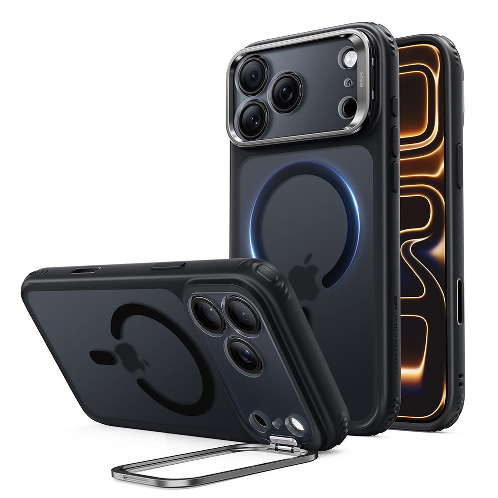 MagSafe-hoesje voor Apple iPhone 18 Pro Max / 17 Pro Max, ESR, Classic Hybrid Kickstand, Zwart Satijn