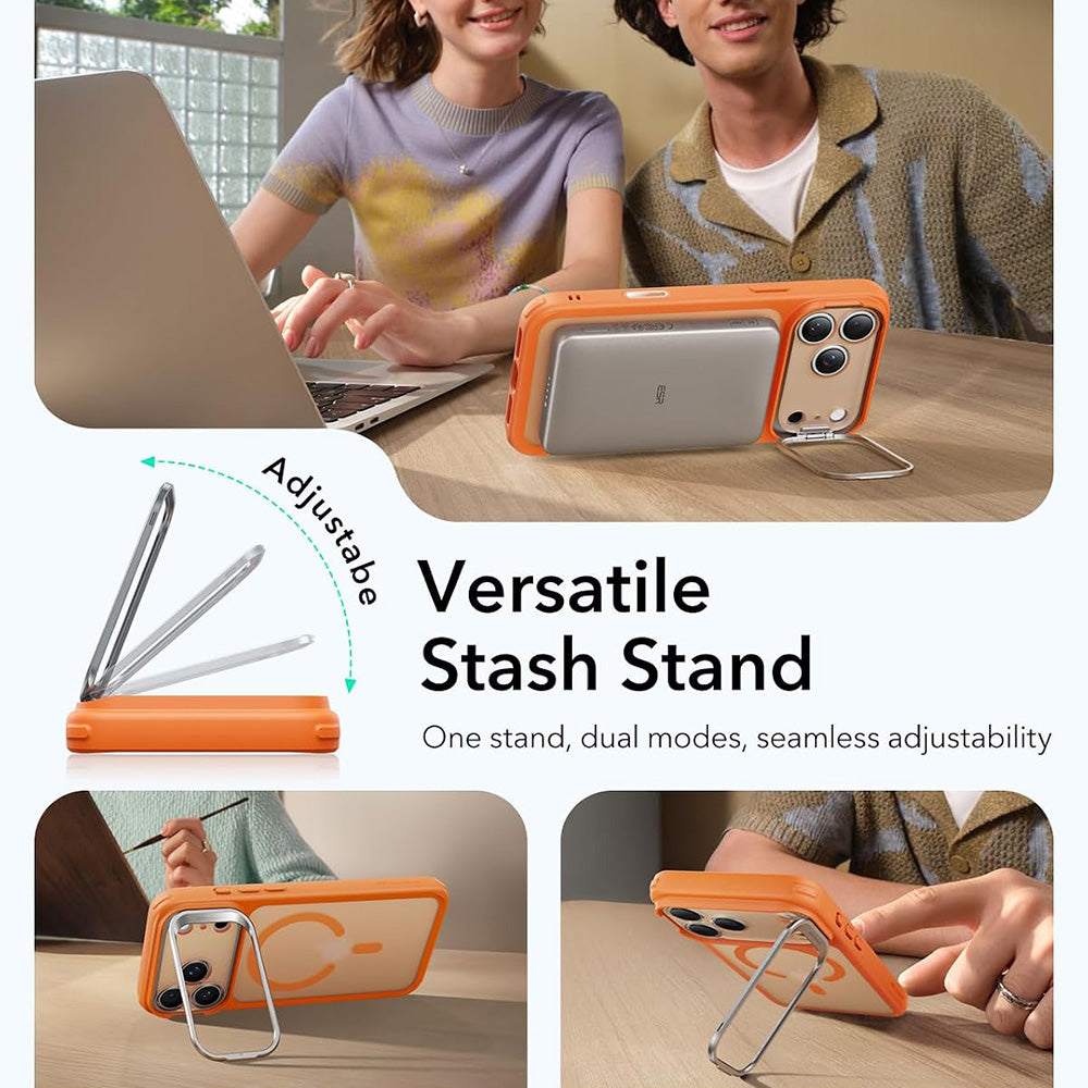 MagSafe-hoesje voor Apple iPhone 18 Pro Max / 17 Pro Max, ESR, Classic Hybrid Kickstand, Satijn Oranje