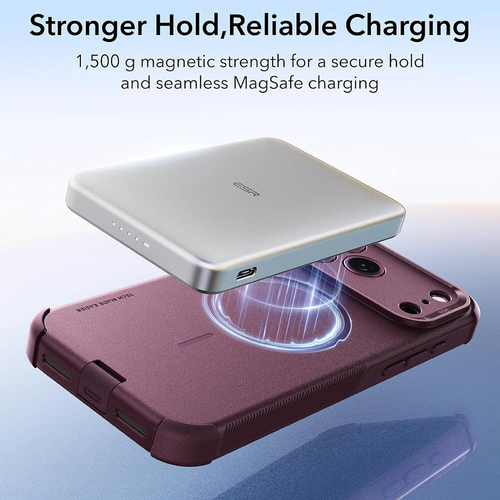 MagSafe-hoes voor Apple iPhone 18 Pro Max / 17 Pro Max, ESR, Cyber, Donkerrood Satijn