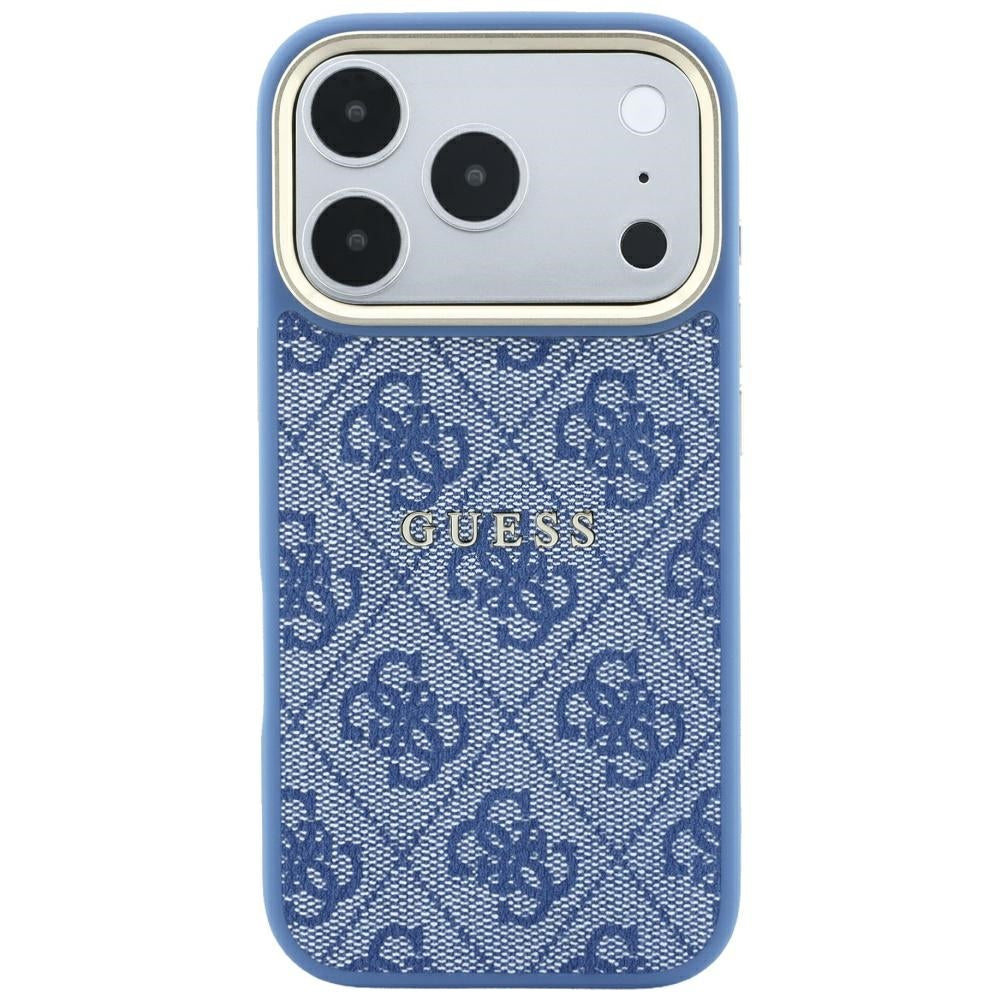 MagSafe-hoesje voor Apple iPhone 18 Pro Max / 17 Pro Max, Guess, 4G Embossed Classic, Blauw