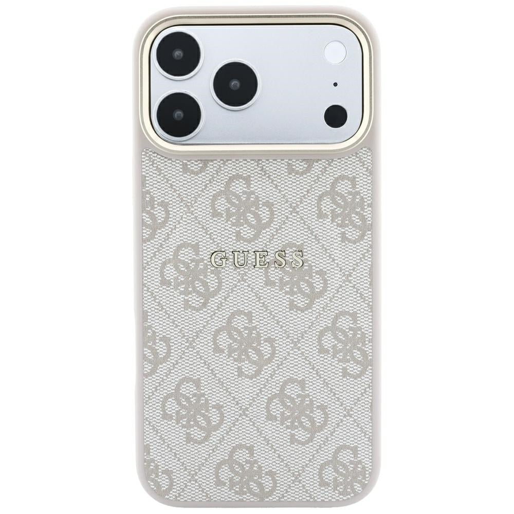 MagSafe-hoesje voor Apple iPhone 18 Pro Max / 17 Pro Max, Guess, 4G Embossed Classic, Roze