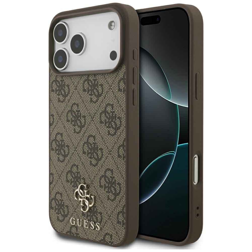 MagSafe-hoesje voor Apple iPhone 18 Pro Max / 17 Pro Max, Guess, 4G Small and Classic, Bruin