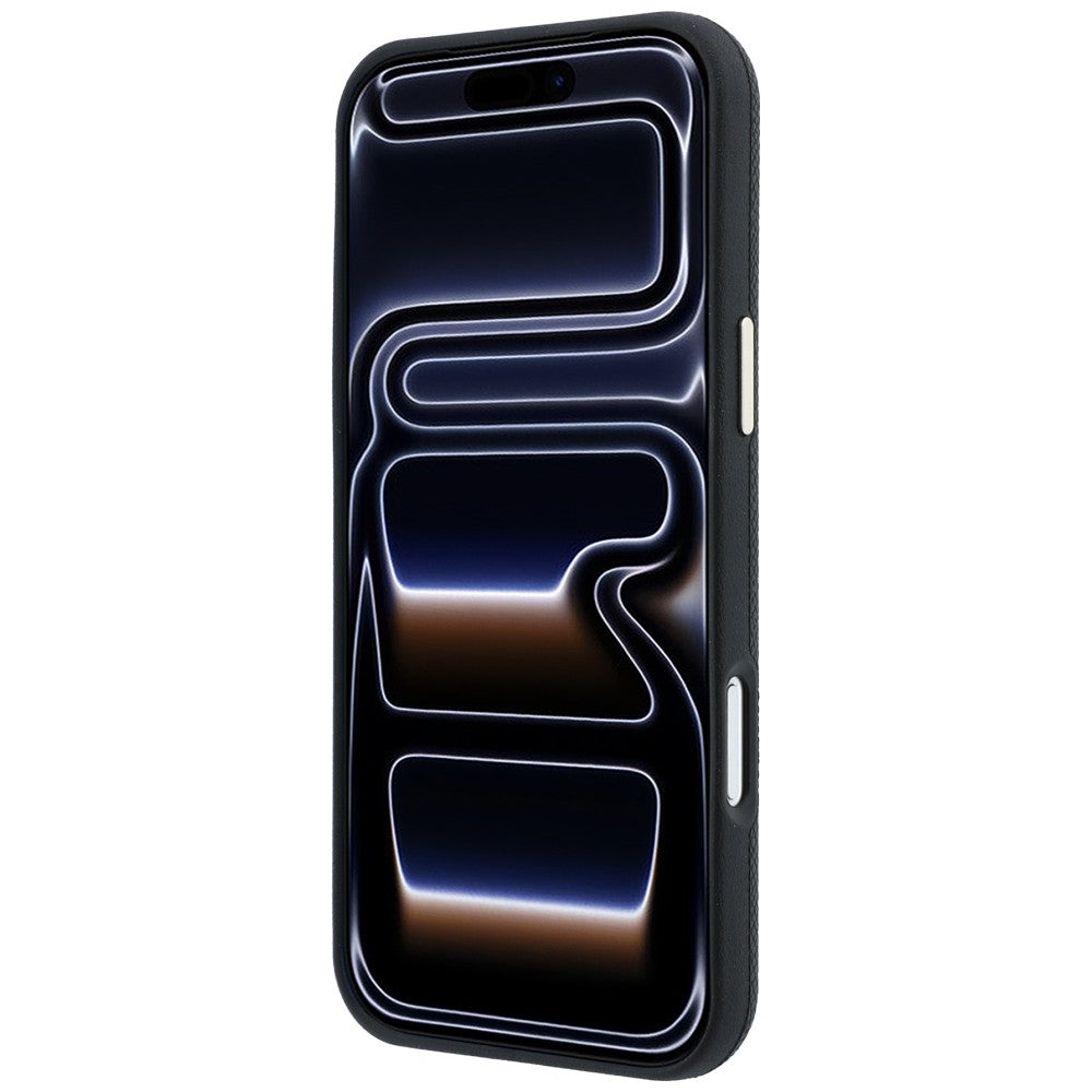 MagSafe-hoesje voor Apple iPhone 18 Pro Max / 17 Pro Max, Guess, Korrelige Ronde Strass Logo, Zwart