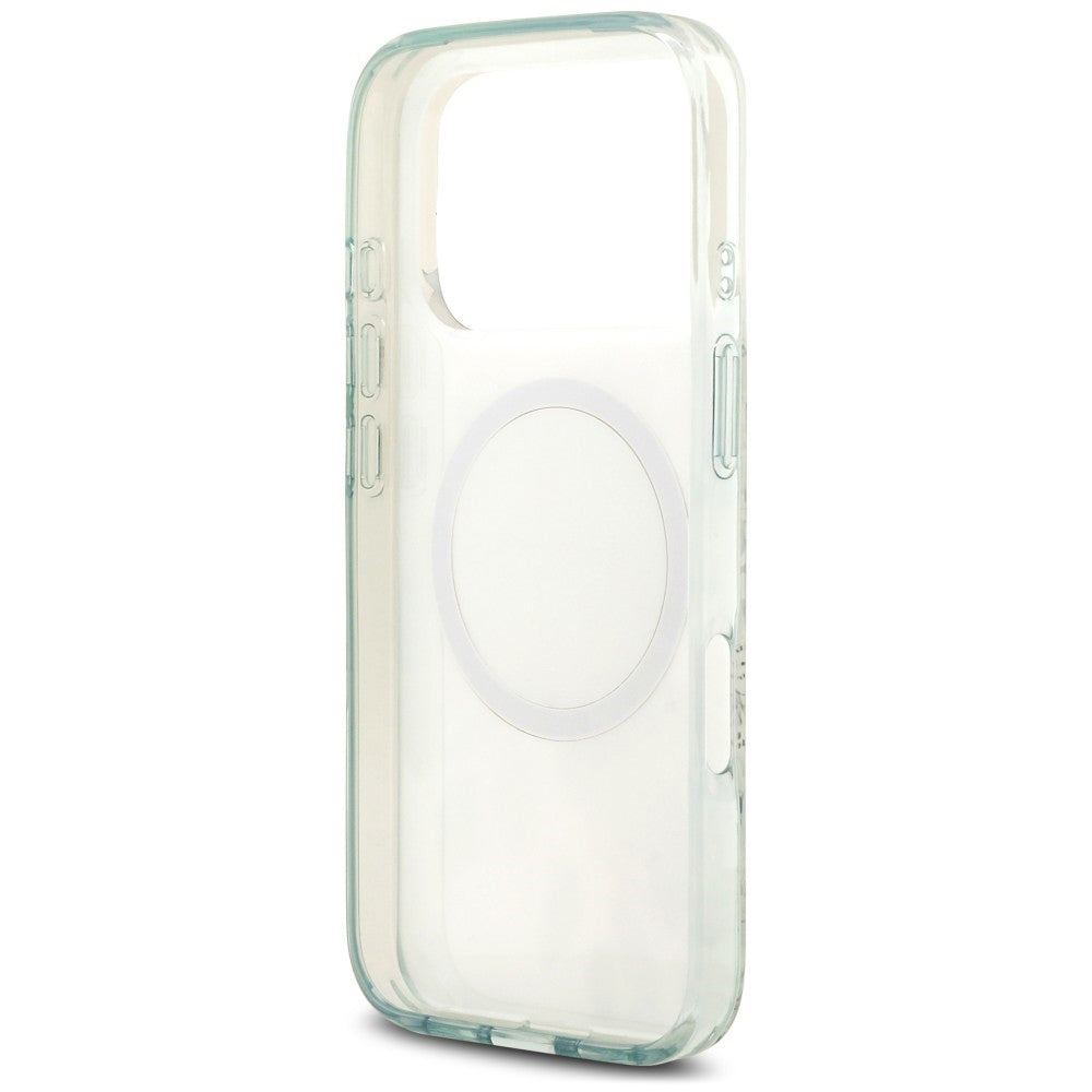 MagSafe-hoesje voor Apple iPhone 18 Pro Max / 17 Pro Max, Guess, IML Flower & Tonal Circle, groen