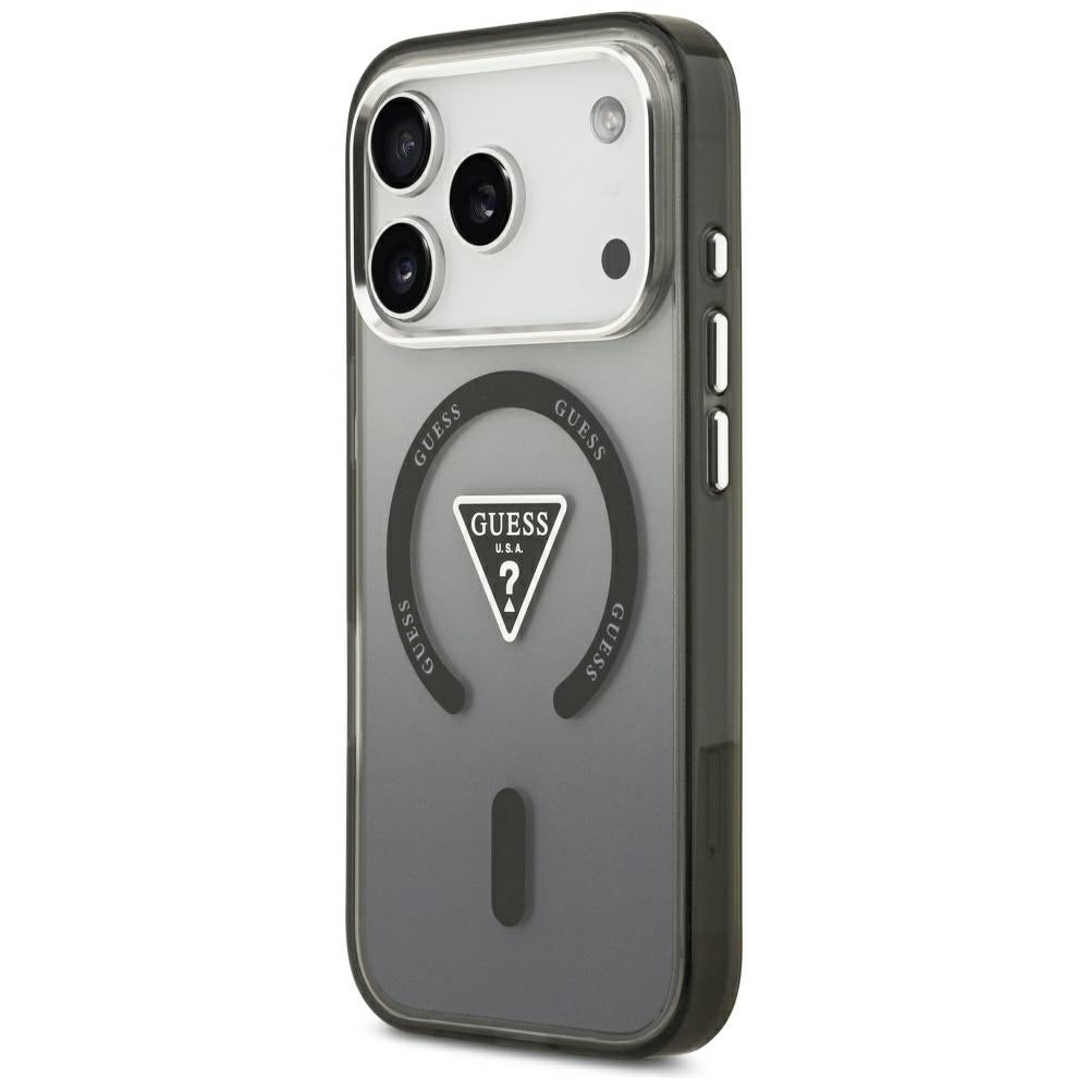 MagSafe-hoesje voor Apple iPhone 18 Pro Max / 17 Pro Max, Guess, IML Gradient Triangle Logo, zwart