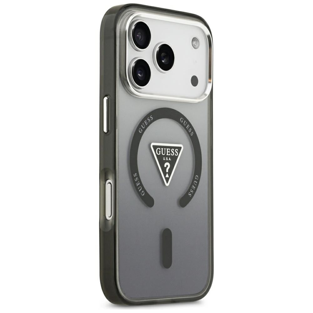 MagSafe-hoesje voor Apple iPhone 18 Pro Max / 17 Pro Max, Guess, IML Gradient Triangle Logo, zwart