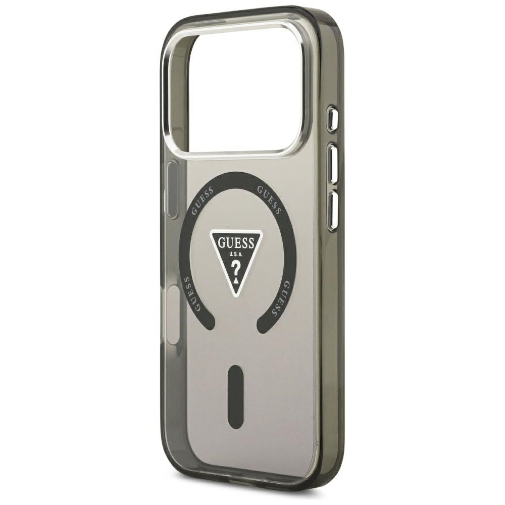 MagSafe-hoesje voor Apple iPhone 18 Pro Max / 17 Pro Max, Guess, IML Gradient Triangle Logo, zwart