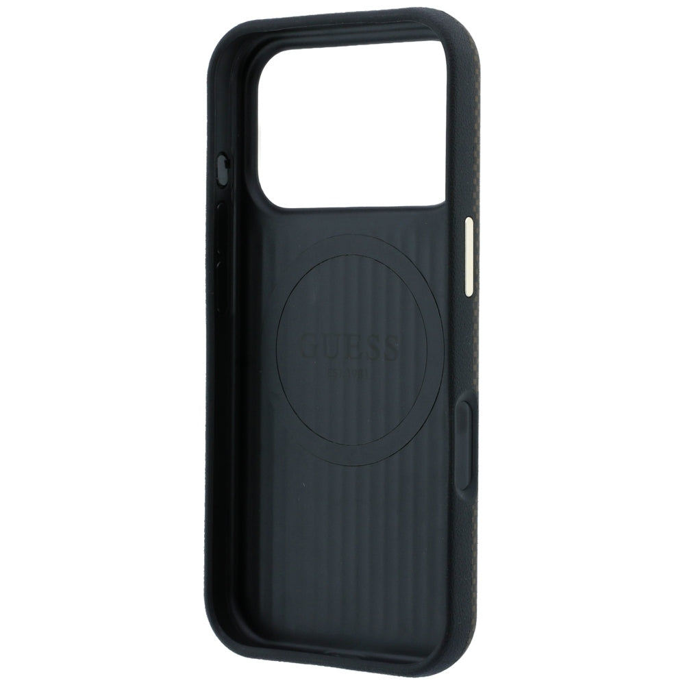 MagSafe-hoesje voor Apple iPhone 18 Pro Max / 17 Pro Max, Guess, Kevlar Driehoek Logo, Bruin