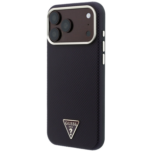 MagSafe-hoesje voor Apple iPhone 18 Pro Max / 17 Pro Max, Guess, Kevlar Driehoek Logo, Bordeaux