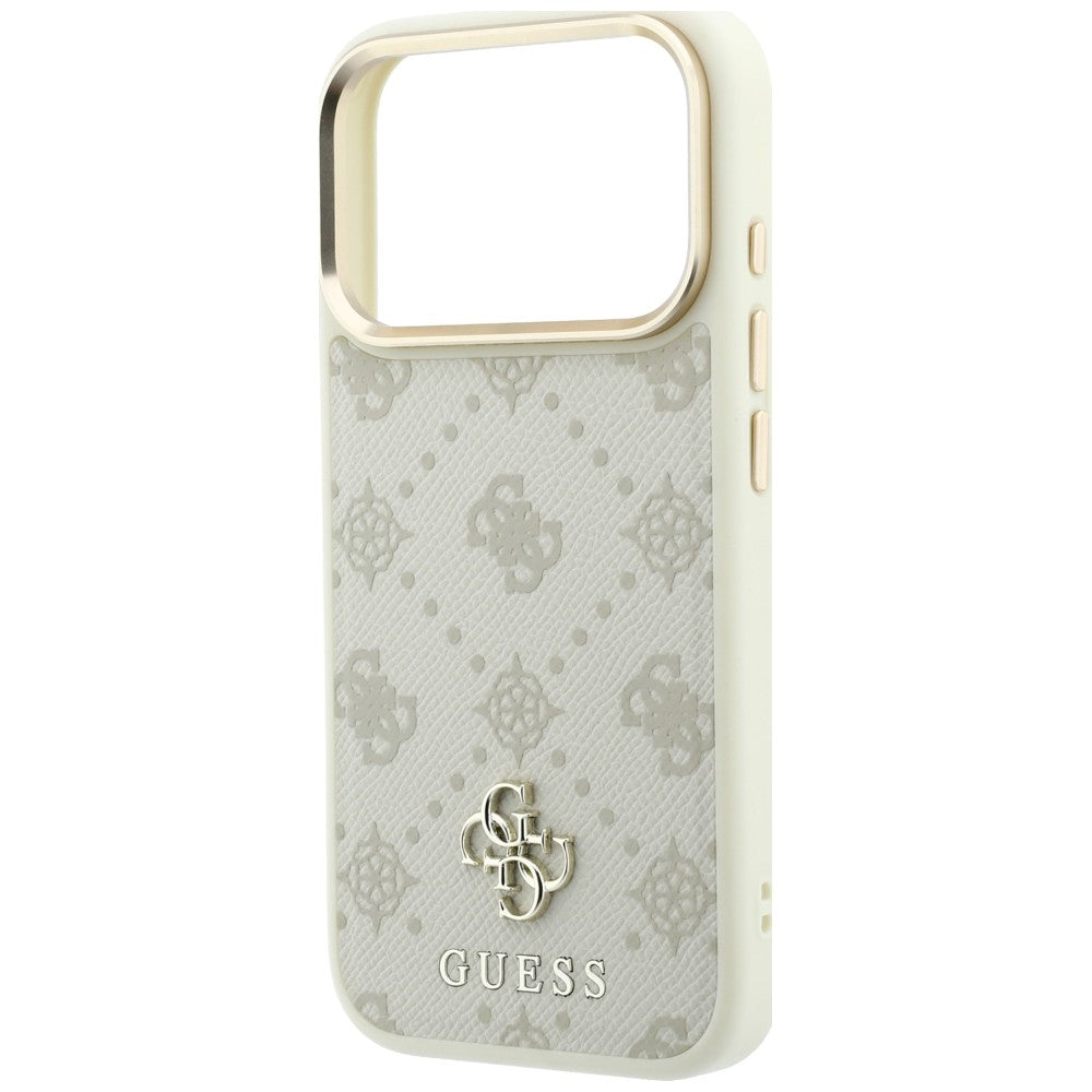 MagSafe Case for Apple iPhone 18 Pro Max / 17 Pro Max, Guess, Peony 4G Small Logo, Beige