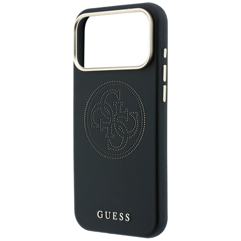 MagSafe-hoesje voor Apple iPhone 18 Pro Max / 17 Pro Max, Guess, Geperforeerd 4G, Zwart