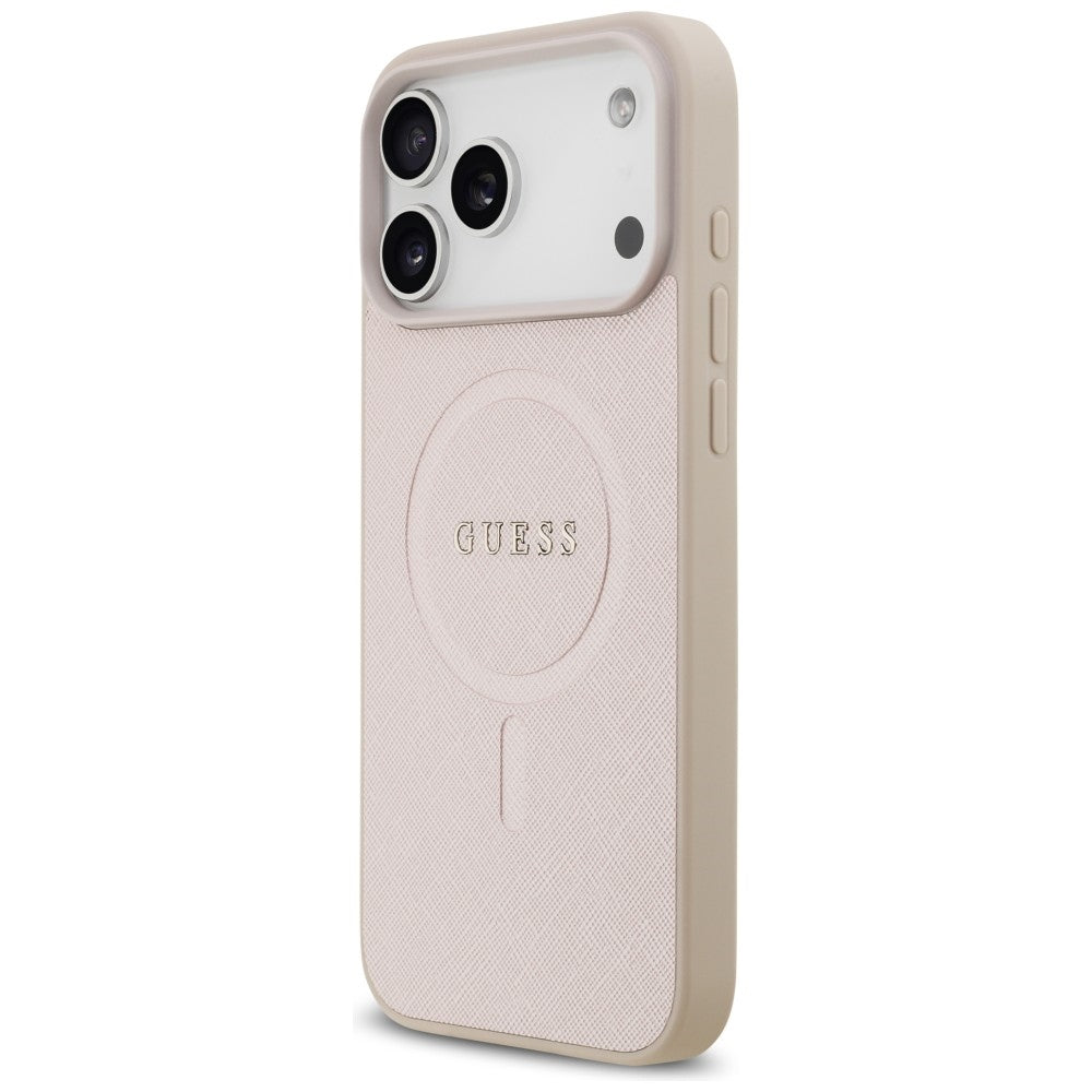 MagSafe-hoes voor Apple iPhone 18 Pro Max / 17 Pro Max, Guess, Saffiano, Roze