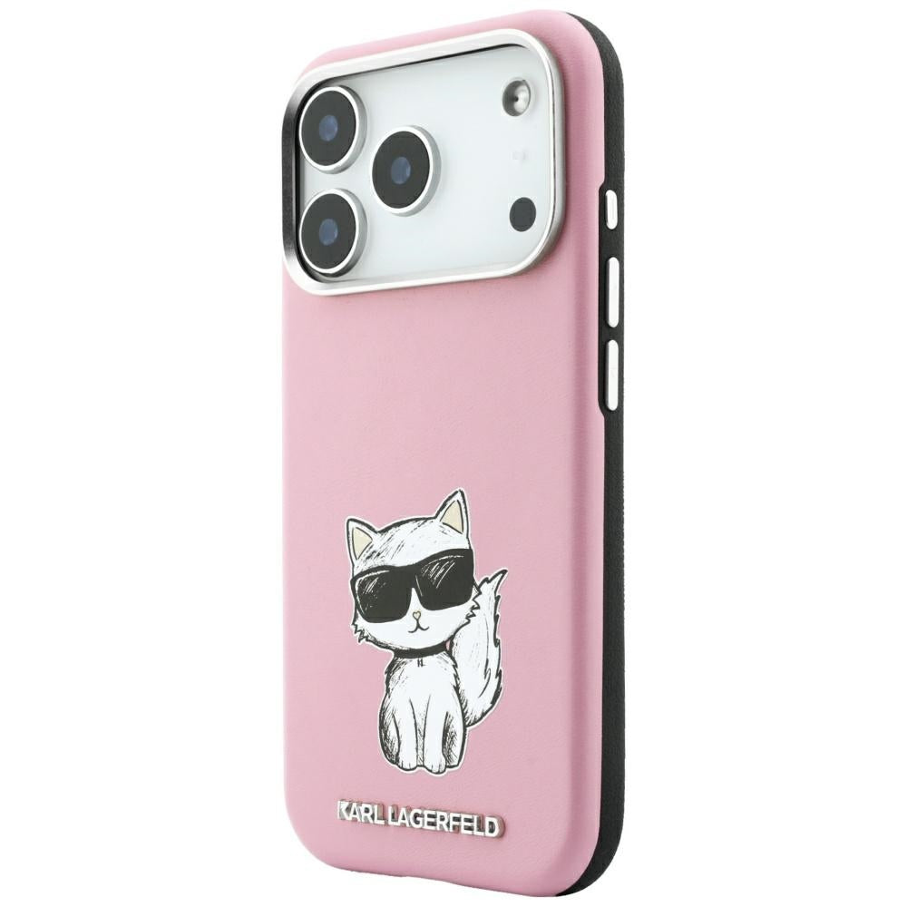 MagSafe-hoesje voor Apple iPhone 18 Pro Max / 17 Pro Max, Karl Lagerfeld, Choupette Sketch, Roze
