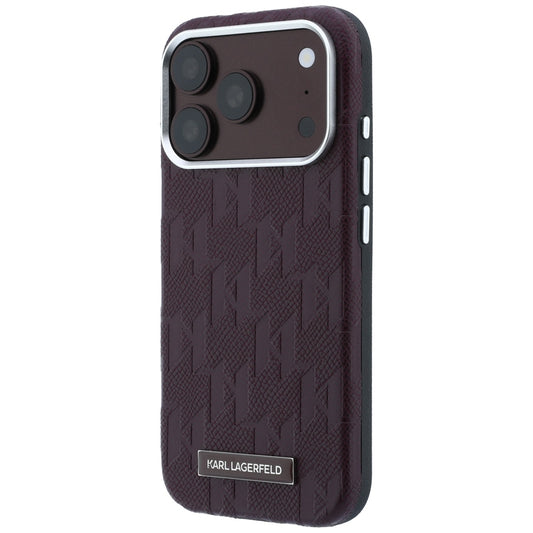 MagSafe-hoesje voor Apple iPhone 18 Pro Max / 17 Pro Max, Karl Lagerfeld, Gegranuleerd Mono Resin Logo, Bordeaux