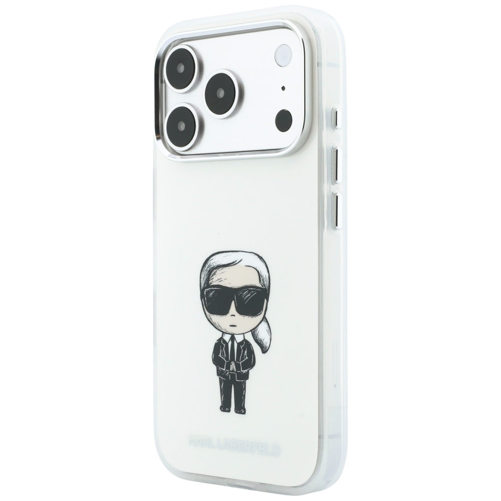 MagSafe-hoesje voor Apple iPhone 18 Pro Max / 17 Pro Max, Karl Lagerfeld, IML Ikonik Sketch Print, Beige
