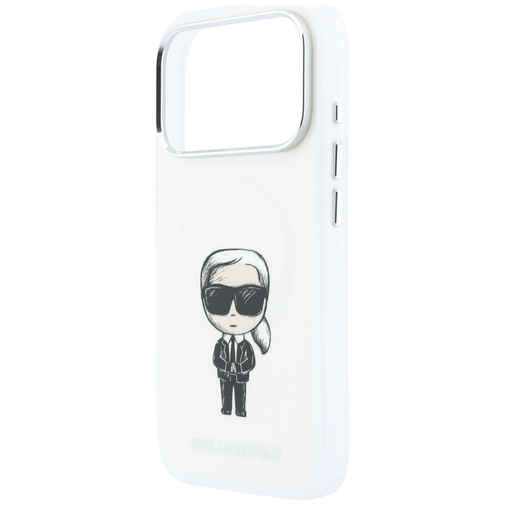 MagSafe-hoesje voor Apple iPhone 18 Pro Max / 17 Pro Max, Karl Lagerfeld, IML Ikonik Sketch Print, Beige