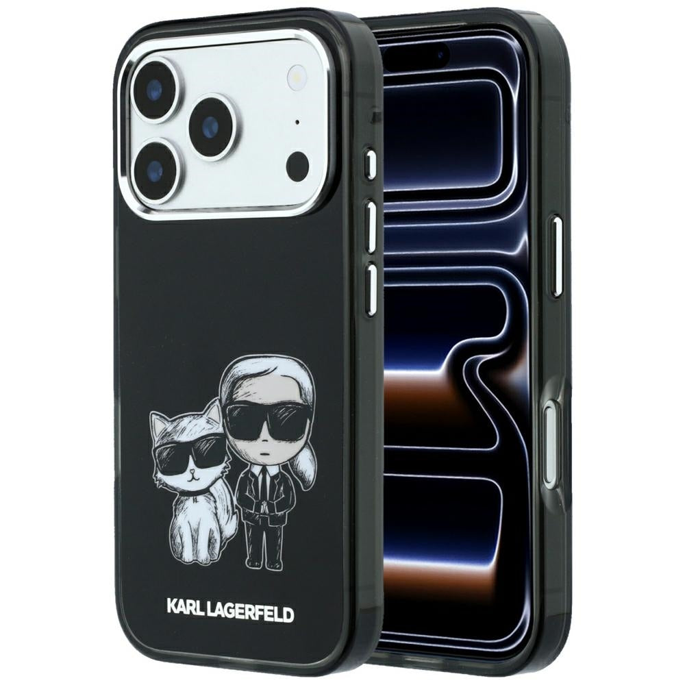 MagSafe-hoes voor Apple iPhone 18 Pro Max / 17 Pro Max, Karl Lagerfeld, IML KC Bodies Sketch Print, Zwart