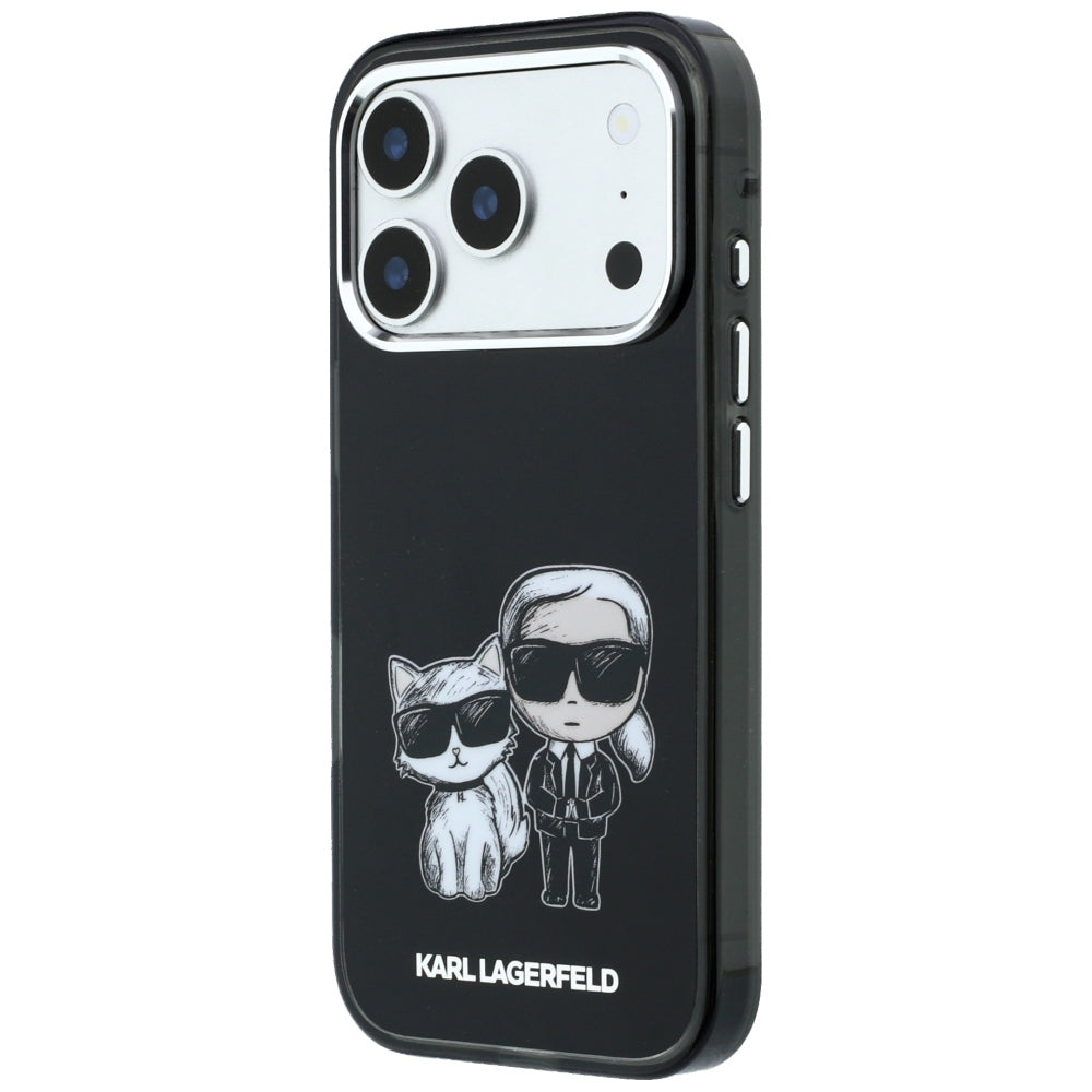 MagSafe-hoes voor Apple iPhone 18 Pro Max / 17 Pro Max, Karl Lagerfeld, IML KC Bodies Sketch Print, Zwart