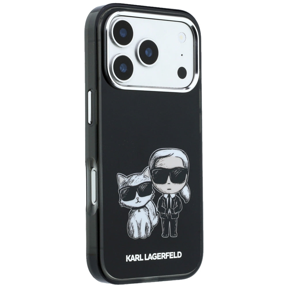 MagSafe-hoes voor Apple iPhone 18 Pro Max / 17 Pro Max, Karl Lagerfeld, IML KC Bodies Sketch Print, Zwart