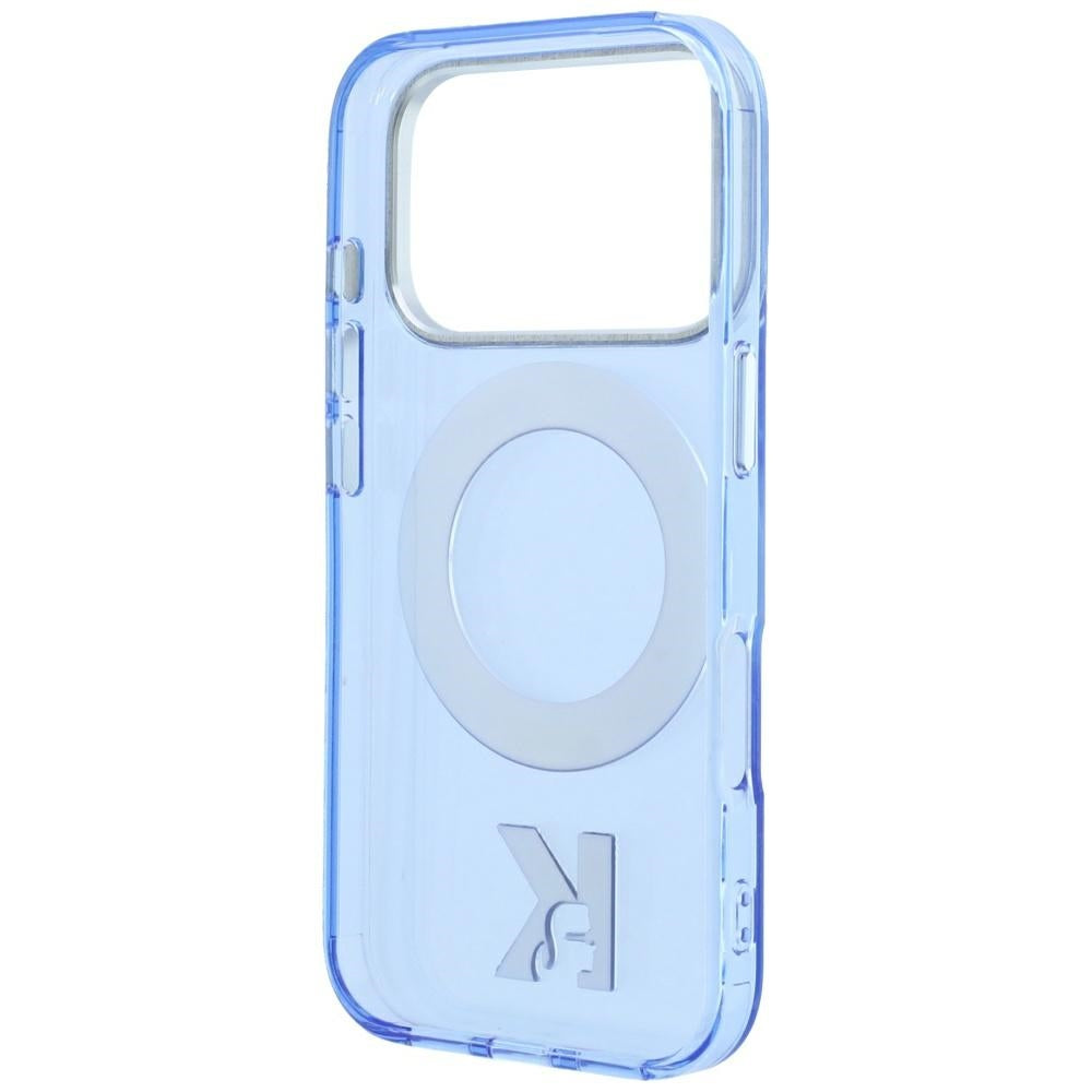 MagSafe-hoes voor Apple iPhone 18 Pro Max / 17 Pro Max, Karl Lagerfeld, IML Ring Stand Kameo Metaal, Blauw