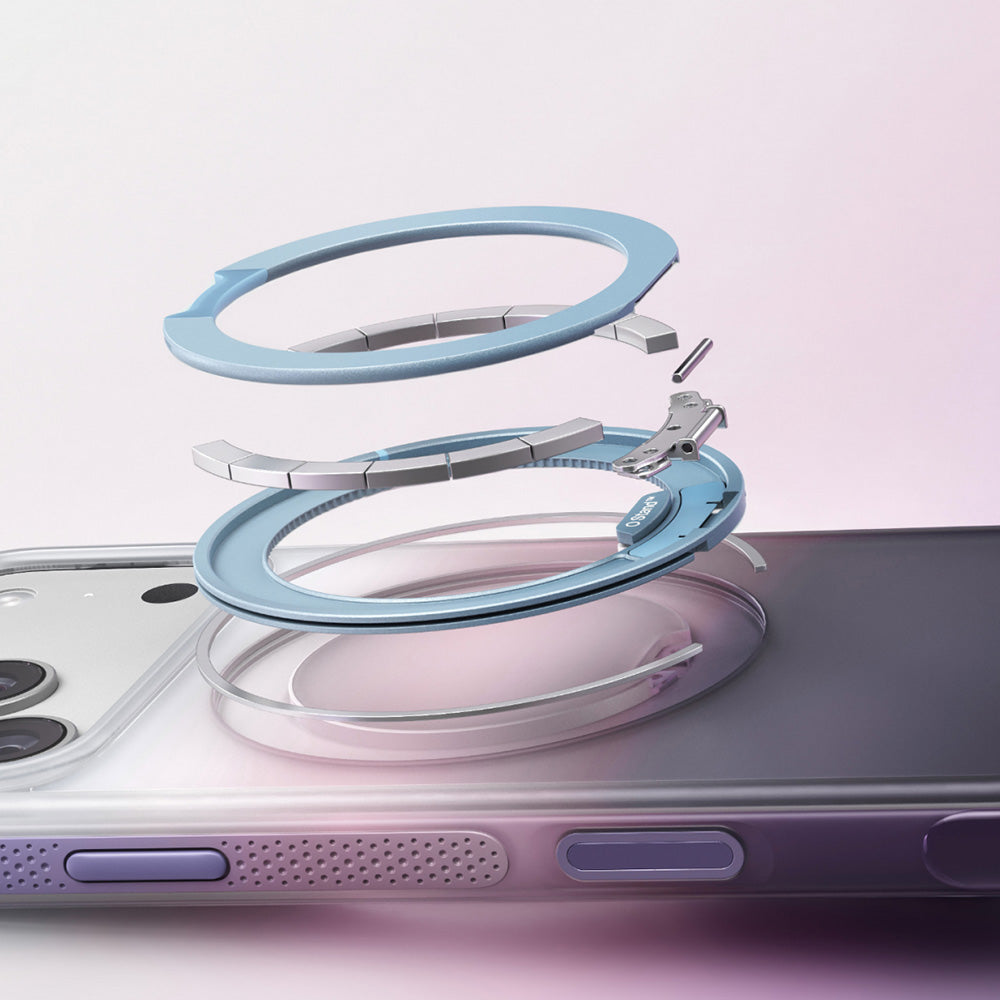 MagSafe-hoesje voor Apple iPhone 18 Pro Max / 17 Pro Max, Torras, Ostand O3 Air Gradient, Violet Oranje