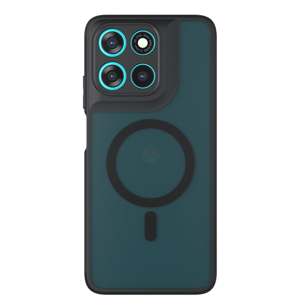 MagSafe hoes voor Motorola Moto G77 / G67, Techsuit, PureFrost, Satijnzwart