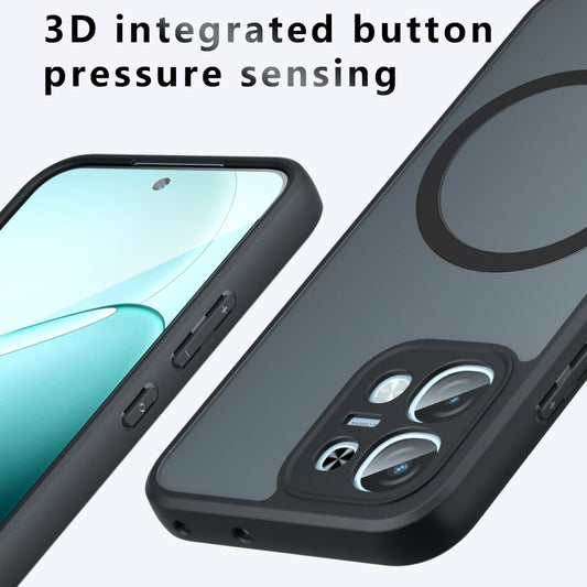 MagSafe-hoes voor Oppo A6 Pro 5G / A6 Pro 4G, Techsuit, PureFrost, Zwart Satijn