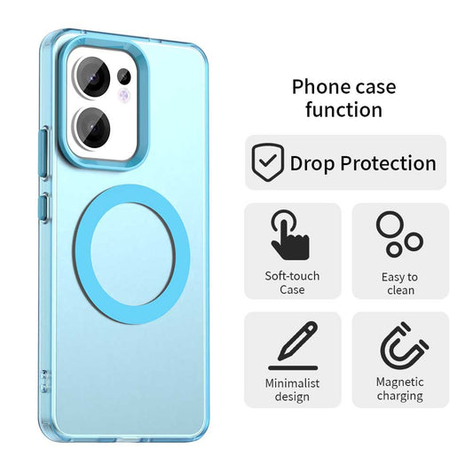 MagSafe-hoesje voor Oppo Reno13 FS 5G / Reno13 F 4G / Reno13 F, Techsuit, CandyCase, Blauw