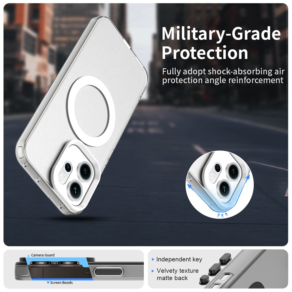 MagSafe hoes voor Oppo Reno14, Techsuit, CandyCase, Wit