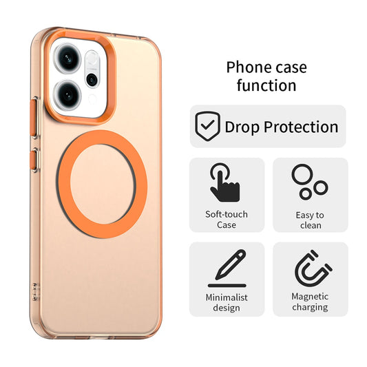 MagSafe-hoesje voor Oppo Reno16 F / Reno16 FS, Techsuit, CandyCase, Oranje