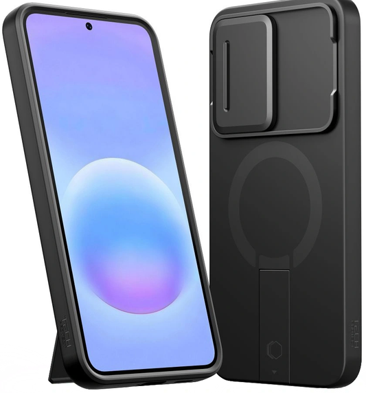MagSafe-hoesje voor Samsung Galaxy A57 5G, Tech-Protect, Kevlar Aura, Zwart