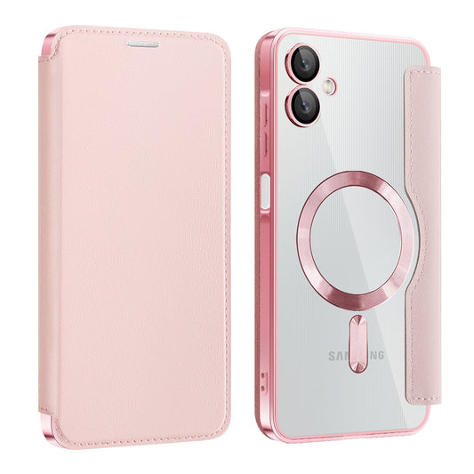 MagSafe Case for Samsung Galaxy A06 A065, Techsuit, SmartMag Book, Pink