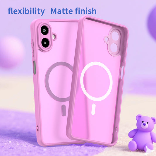 MagSafe hoesje voor Samsung Galaxy A07 4G A075, Techsuit, HaloFrost II, Roze