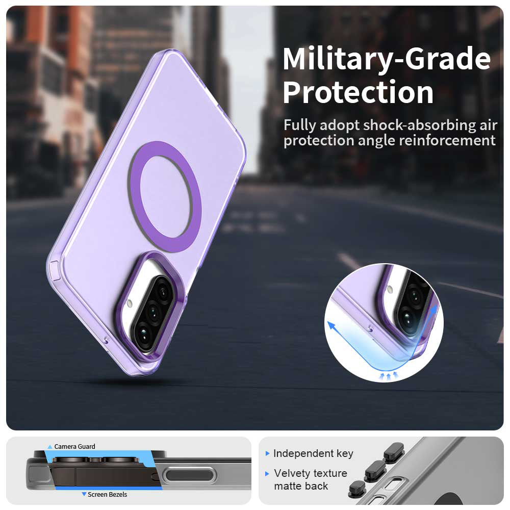 MagSafe-hoesje voor Samsung Galaxy A27 5G, Techsuit, CandyCase, Paars