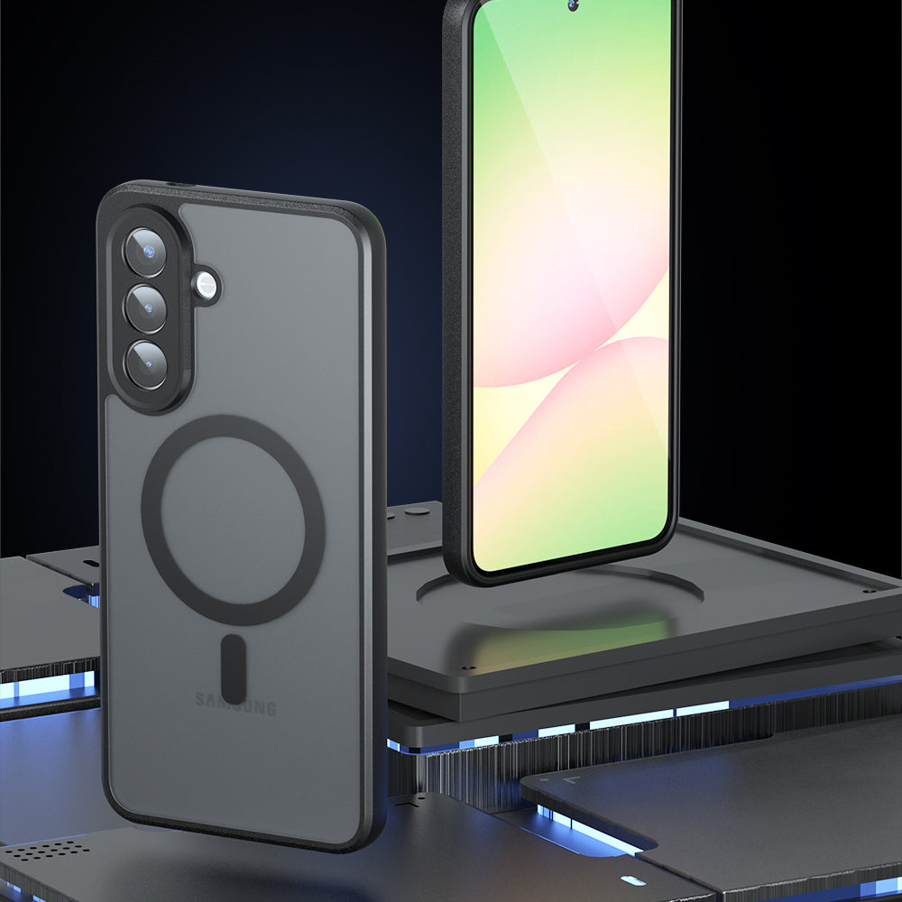 MagSafe hoes voor Samsung Galaxy A37 5G, Techsuit, PureFrost, Satijnzwart