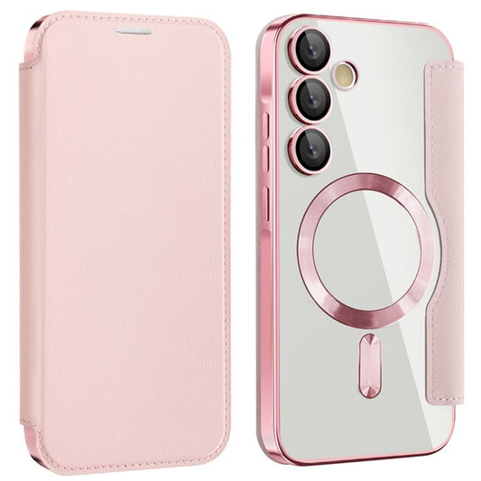 MagSafe-hoes voor Samsung Galaxy A55 5G A556, Techsuit, SmartMag Book, Roze