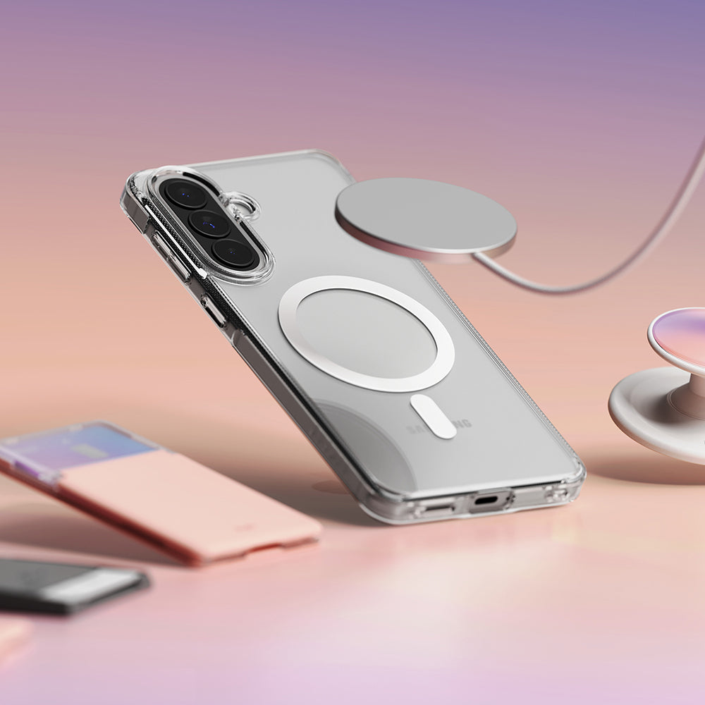 MagSafe hoesje voor Samsung Galaxy A57 5G, Ringke, Fusion, Transparant