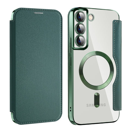 MagSafe-hoes voor Samsung Galaxy S22+ 5G S906, Techsuit, SmartMag Book, Groen