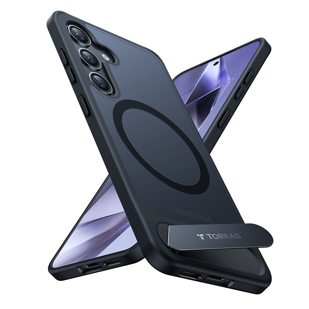 MagSafe Case for Samsung Galaxy S24 S921, Torras, Pstand, Black