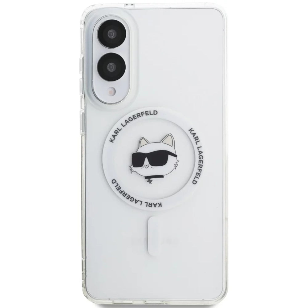 MagSafe hoesje voor Samsung Galaxy S25 Edge S937, Karl Lagerfeld, IML Choupette's Head, Wit