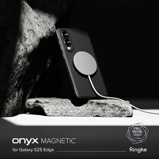 MagSafe-hoesje voor Samsung Galaxy S25 Edge S937, Ringke, Onyx, Zwart
