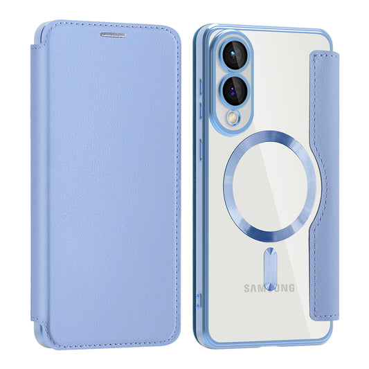 MagSafe-hoes voor Samsung Galaxy S25 Edge S937, Techsuit, SmartMag Book, Blauw
