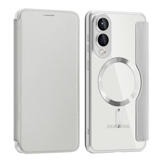 MagSafe-hoes voor Samsung Galaxy S25 Edge S937, Techsuit, SmartMag Book, Grijs