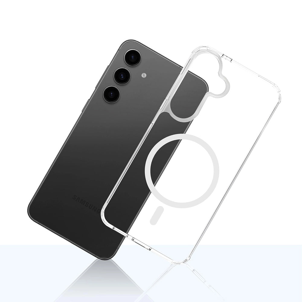 MagSafe hoesje voor Samsung Galaxy S25 FE, 3MK, Armor MagCase, Transparant