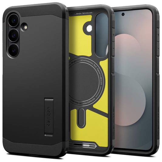 Hoes MagSafe voor Samsung Galaxy S25 FE, Spigen, Tough Armor, Zwart